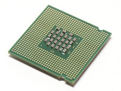 Процессор Intel LGA775 (вид снизу)