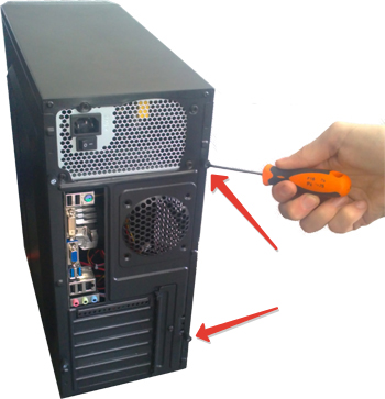 Сборка и разборка системного блока компьютера откручиваем винты крепления крышки